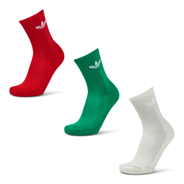 Adidas Solid Crew 3 Pack Unisex Socks White