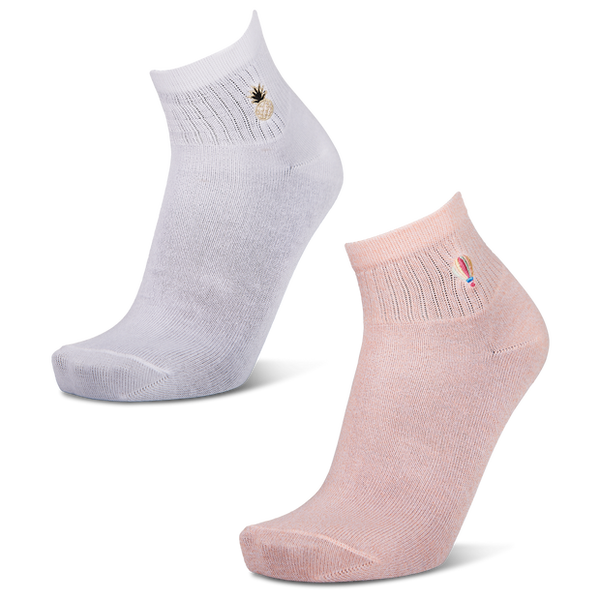 Foot Locker Crew 2 Pack Socks Pink