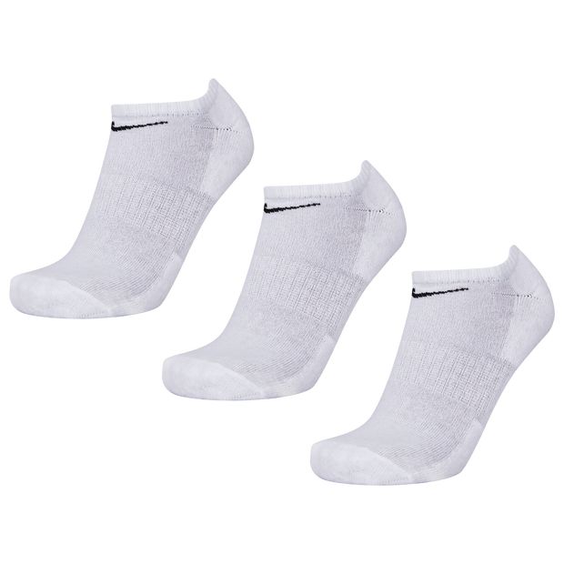 Nike Everyday Cushioned No Show 3 Pack Unisex Socks Cotton White