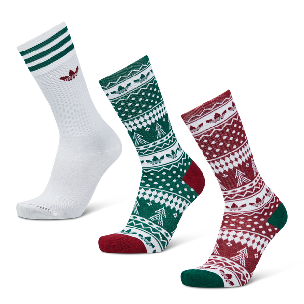 Adidas 3 Pack Crew Unisex Socks White