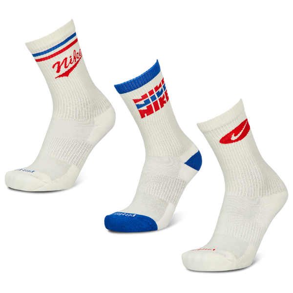 Nike Everyday Cushioned Crew 3 Pack Unisex Socks Brown