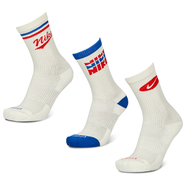 Nike Everyday Cushioned Crew 3 Pack Unisex Socks Brown