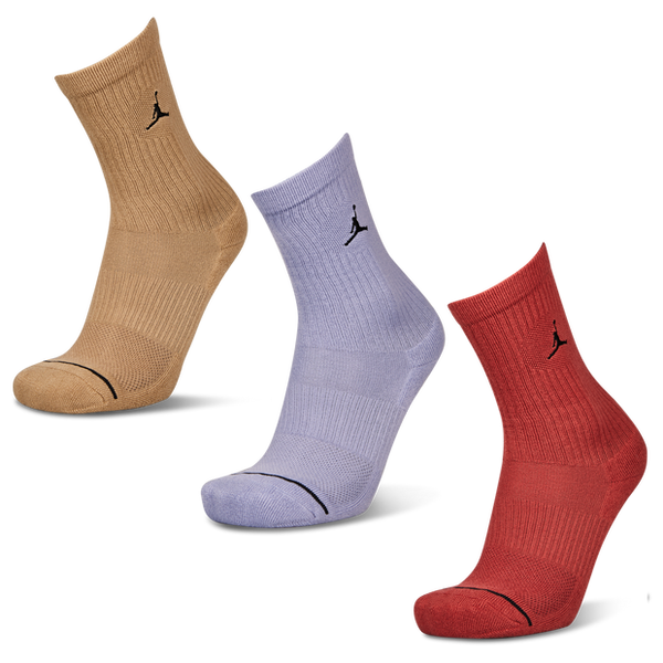 Jordan Everyday Cushioned Crew 3 Pack Unisex Socks Brown