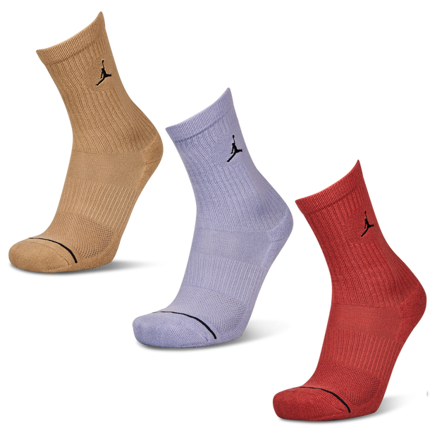 Jordan Everyday Cushioned Crew 3 Pack Unisex Socks Brown