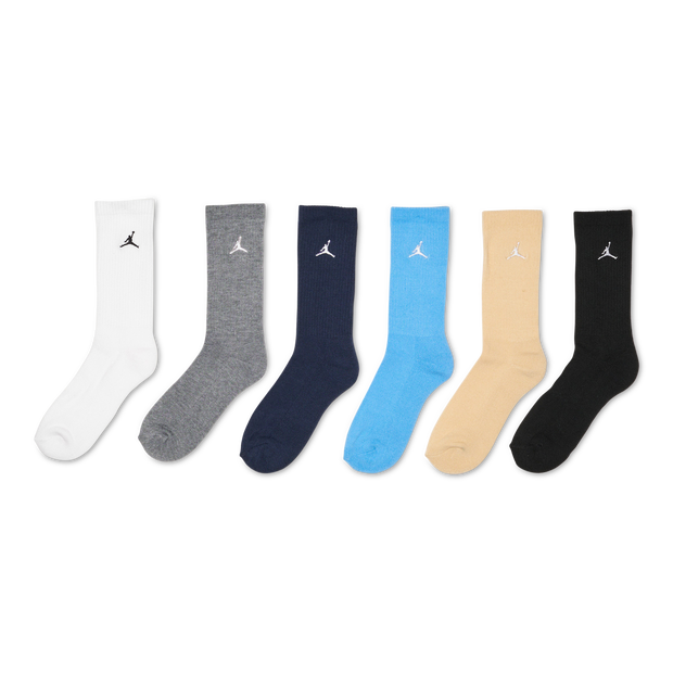 Jordan Crew 6 Pack Unisex Socks Black
