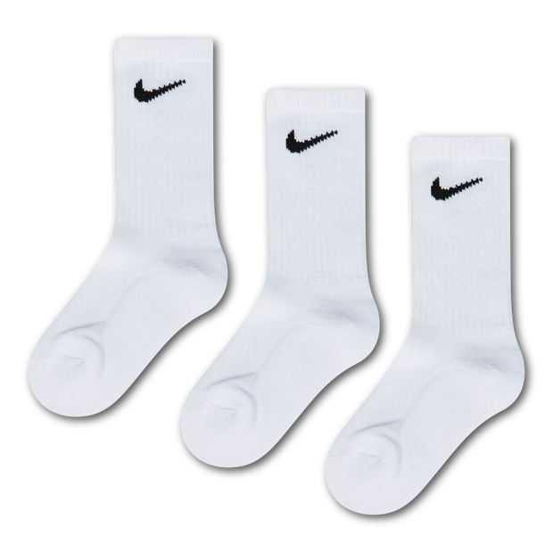 Nike Crew 3 Pack Unisex Socks White