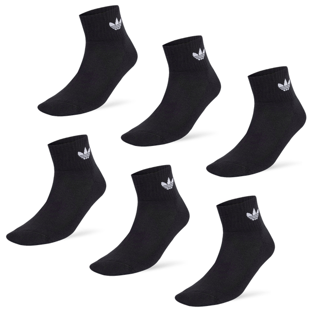 Adidas Mid Ankle 6 Pairs Unisex Socks Black
