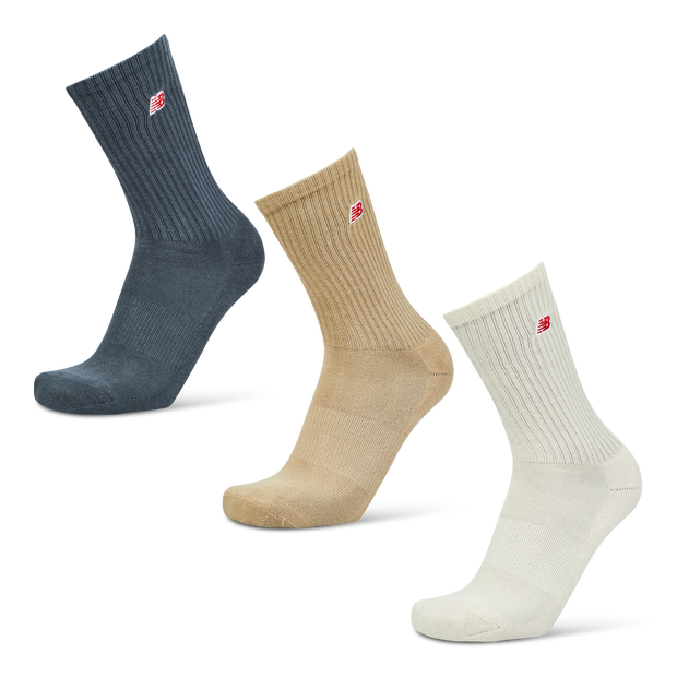 New Balance Crew 3 Pack Unisex Socks Cotton Pink