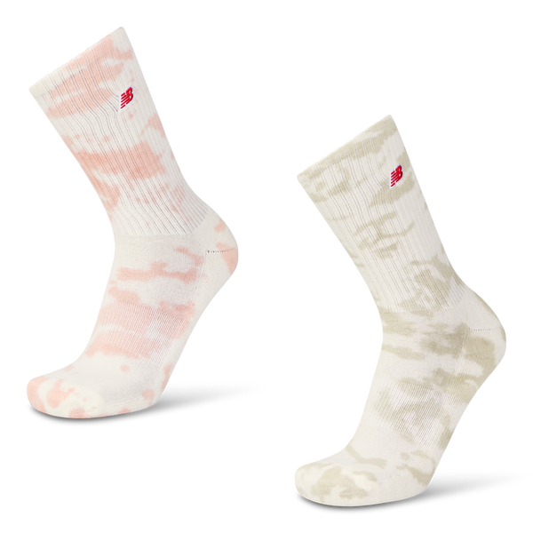 New Balance Crew 2 Pack Socks Pink