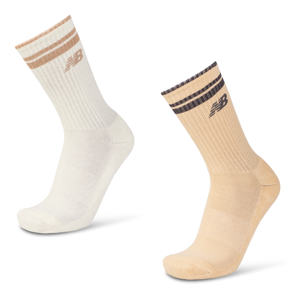 New Balance Crew 2 Pack Socks Beige