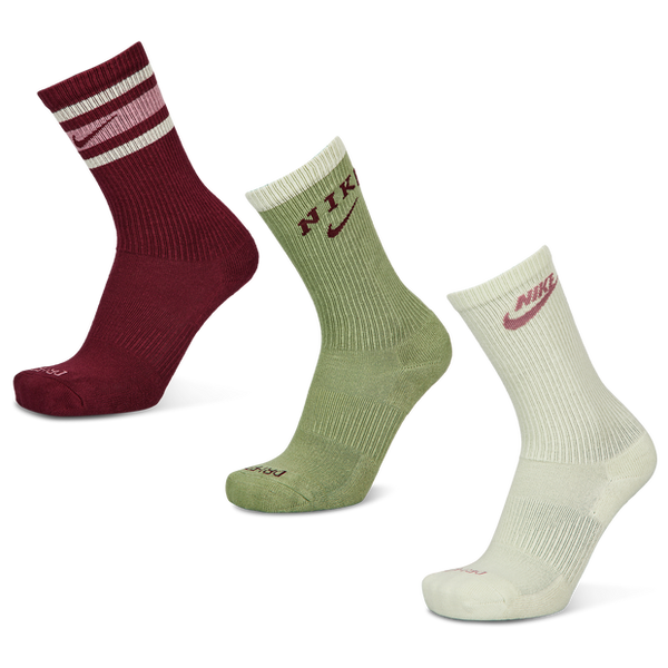 Nike Everyday Cushioned Crew 3 Pack Socks Brown