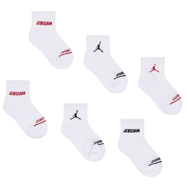 Jordan Ankle 6 Pack Unisex Socks White