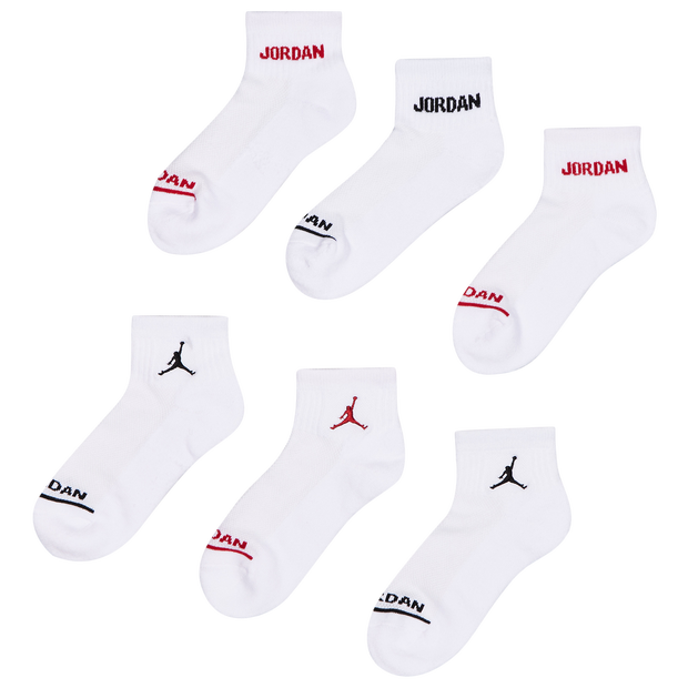 Jordan Ankle 6 Pack Unisex Socks White