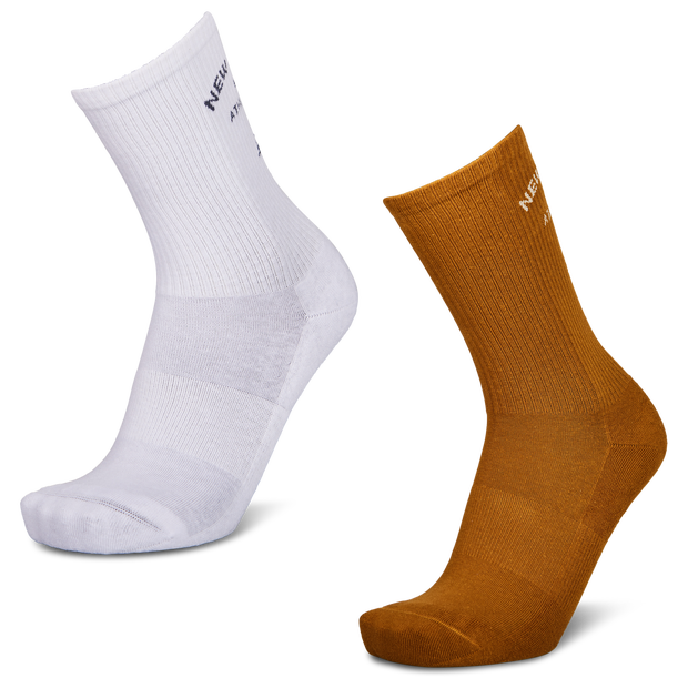 New Balance Crew 2 Pack Unisex Socks Cotton White