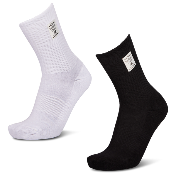 New Balance Crew 2 Pack Socks White