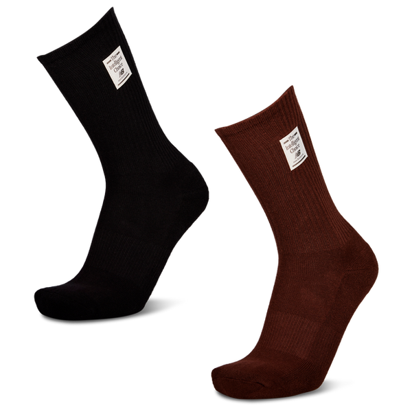 New Balance Crew 2 Pack Socks Brown