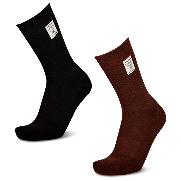 New Balance Crew 2 Pack Unisex Socks Cotton Brown