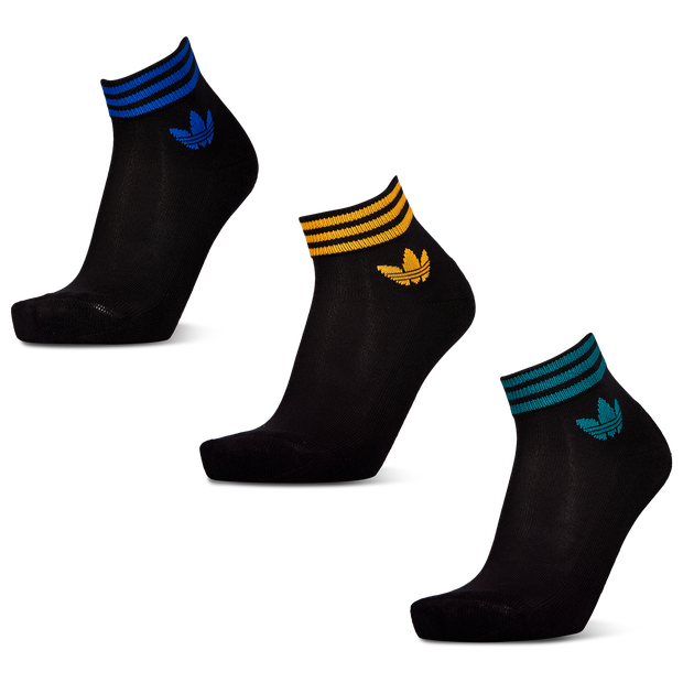 Adidas Ankle 3 Pack Unisex Socks Cotton Black