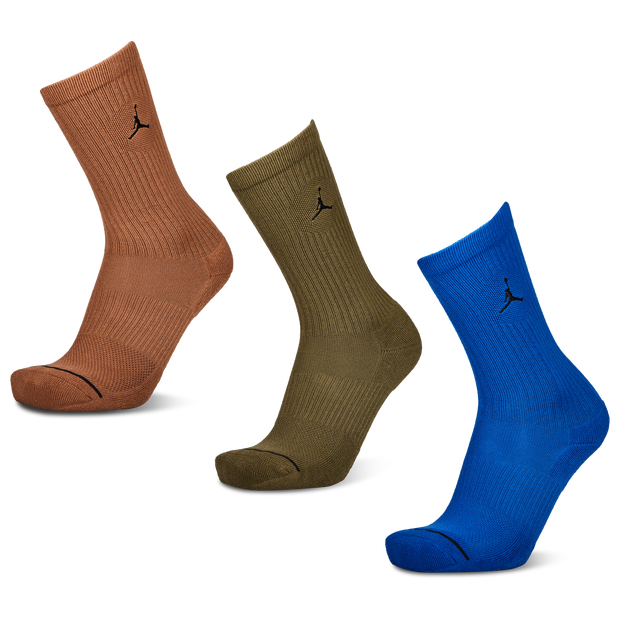 Jordan Crew 3 Pack Unisex Socks Cotton Blue