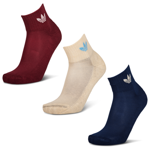 Adidas Ankle 3 Pack Socks Maroon