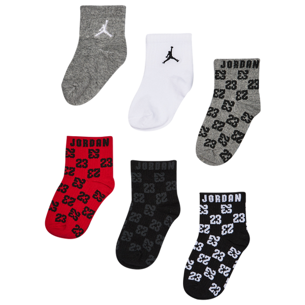 Jordan Kids Crew 6 Pack Socks Grey