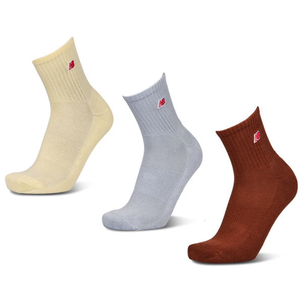 New Balance Quarter 3 Pack Unisex Socks Yellow