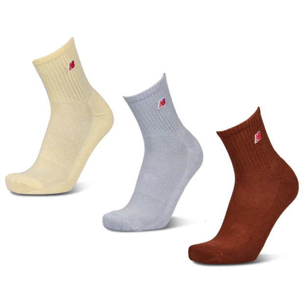 New Balance Quarter 3 Pack Unisex Socks Yellow