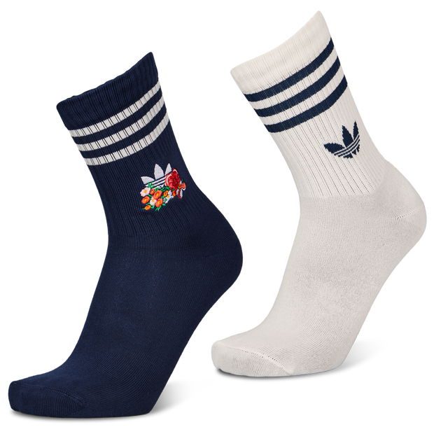 Adidas Crew 2 Pack Unisex Socks White