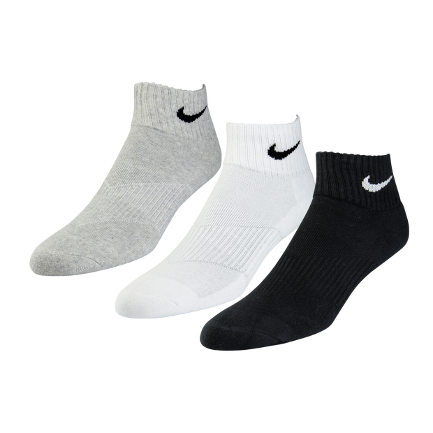 Nike 3 Pack Quarter Mix Medium Unisex Socks White