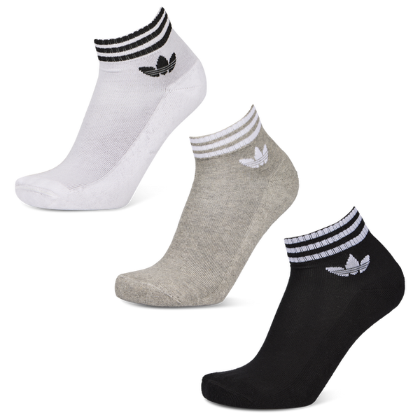 Adidas Ankle 3 Pack Unisex Socks Cotton Grey
