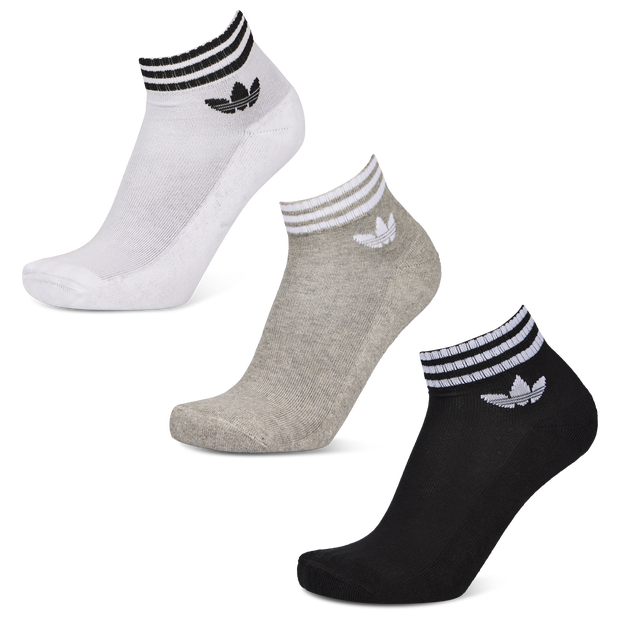 Adidas Ankle 3 Pack Unisex Socks Cotton Grey