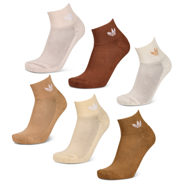 Adidas Ankle 6 Pack Unisex Socks Beige