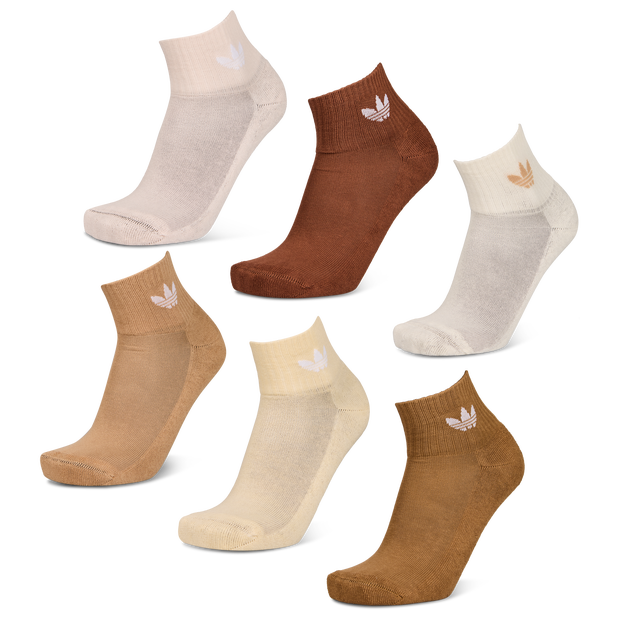 Adidas Ankle 6 Pack Unisex Socks Beige