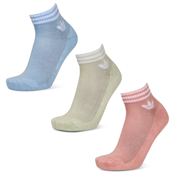 Adidas Ankle 3 Pack Unisex Socks Cotton Pink
