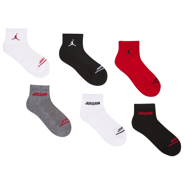 Jordan Ankle 6 Pack Unisex Socks Red