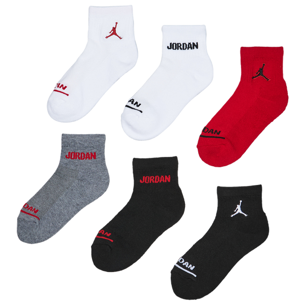Jordan Ankle 6 Pack Unisex Socks Red