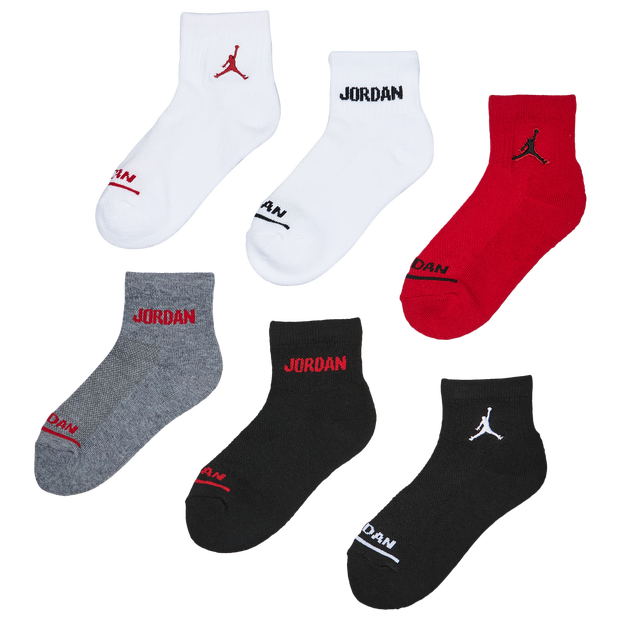 Jordan Ankle 6 Pack Unisex Socks Red