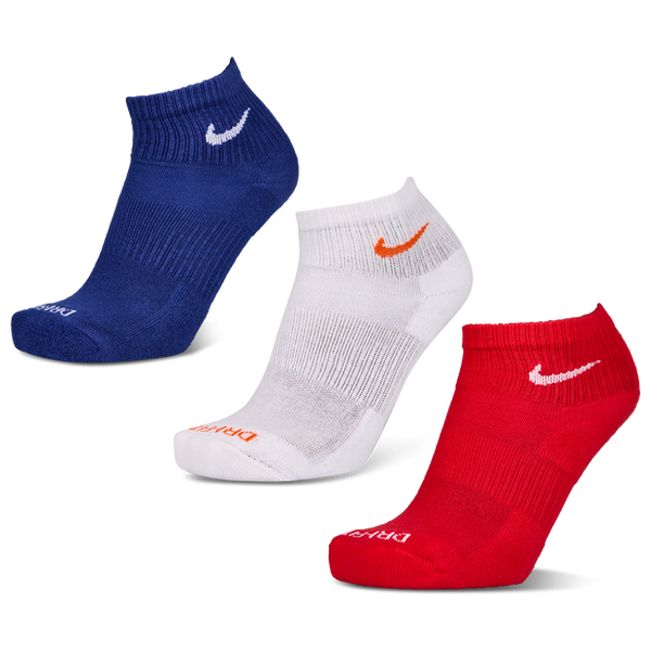 Nike Everyday Cushioned Ankle 3 Pack Unisex Socks Red