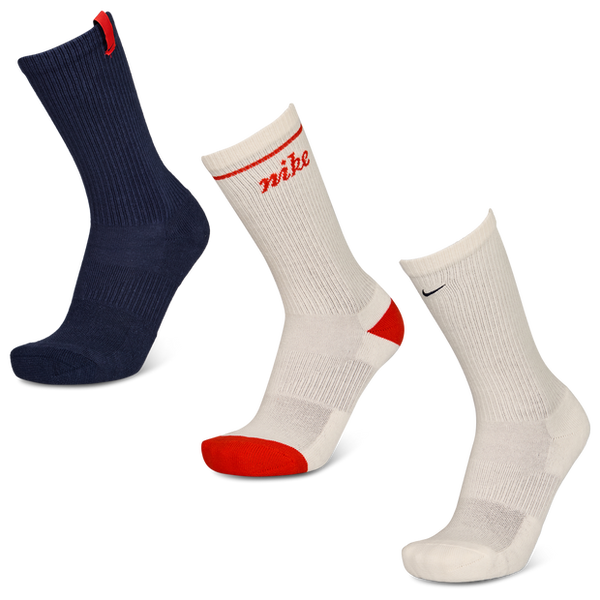 Nike Everyday Cushioned Crew 3 Pack Unisex Socks Orange