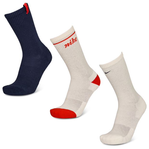 Nike Everyday Cushioned Crew 3 Pack Unisex Socks Orange