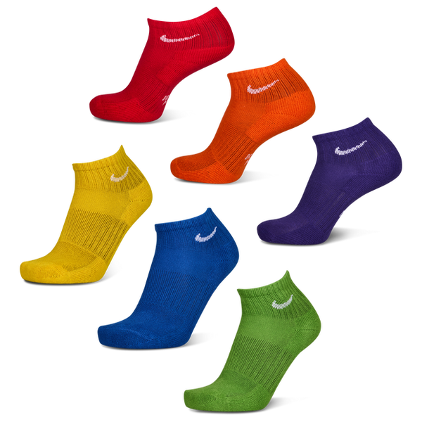 Nike Crew 6 Pack Unisex Socks Cotton Red