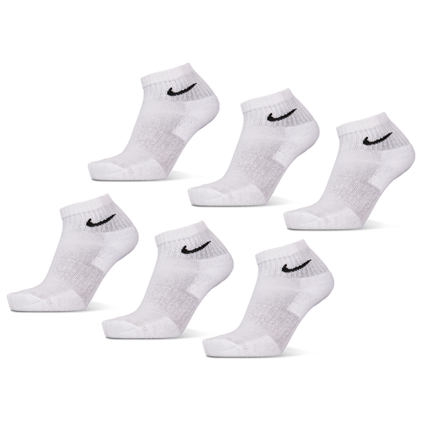 Nike Everyday + Cushioned Ankle 6 Pack Socks White