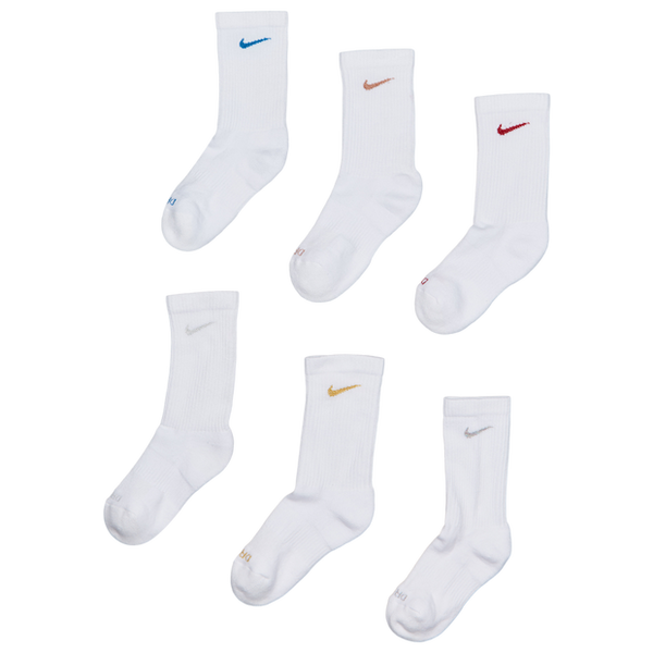 Nike Everyday Cushioned Crew 6 Pack Unisex Socks White