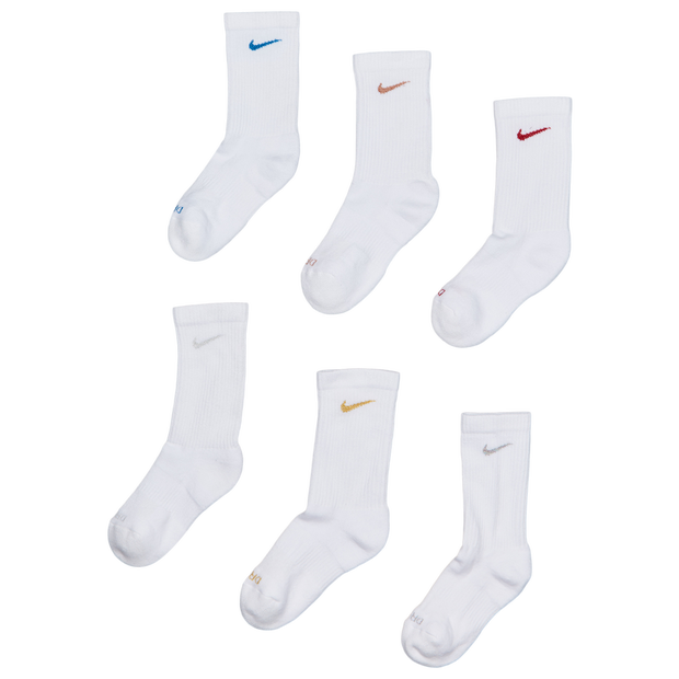 Nike Everyday Cushioned Crew 6 Pack Unisex Socks White