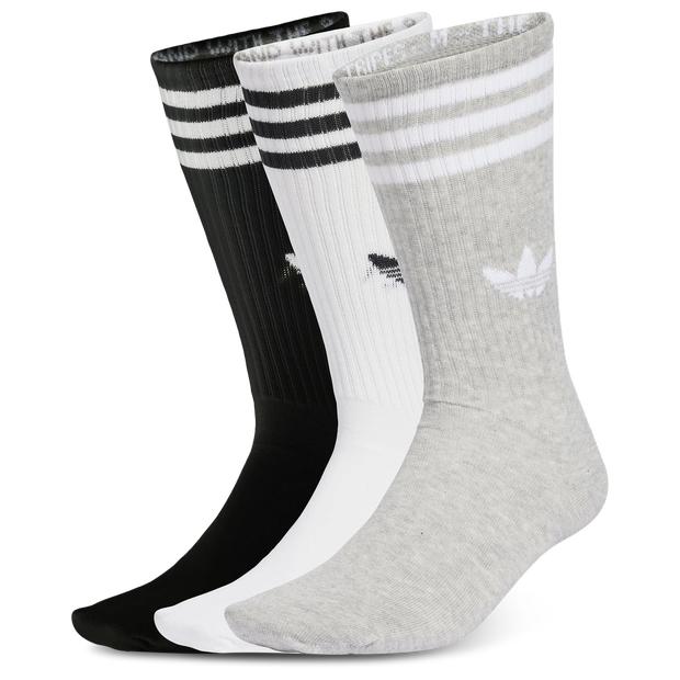 Adidas 3 Stripes High Crew Socks 3 Pairs Unisex Socks Poly (Polyester) White