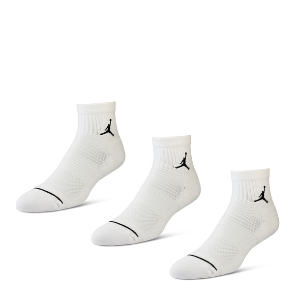 Jordan Quarter Socks 3 Pack Unisex Socks White