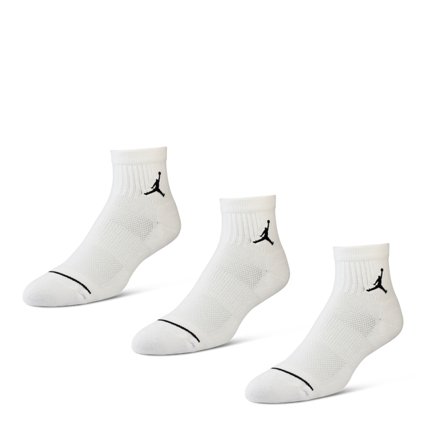 Jordan Quarter Socks 3 Pack Unisex Socks White