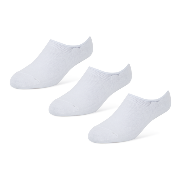 Foot Locker 3 Pack Active Dry Invisible Socks White