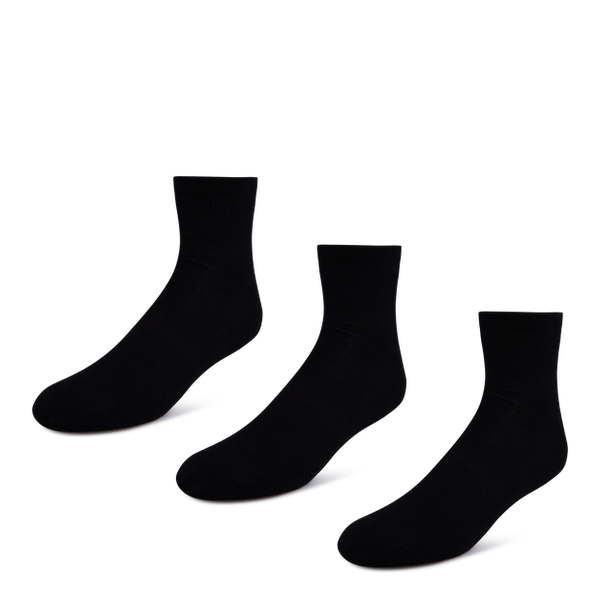 Foot Locker 3 Pack Active Dry Quarter Socks Black