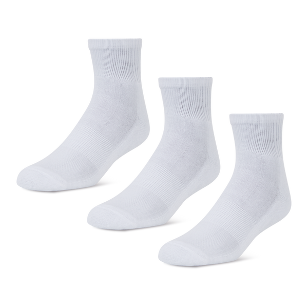 Foot Locker 3 Pack Active Dry Quarter Socks White